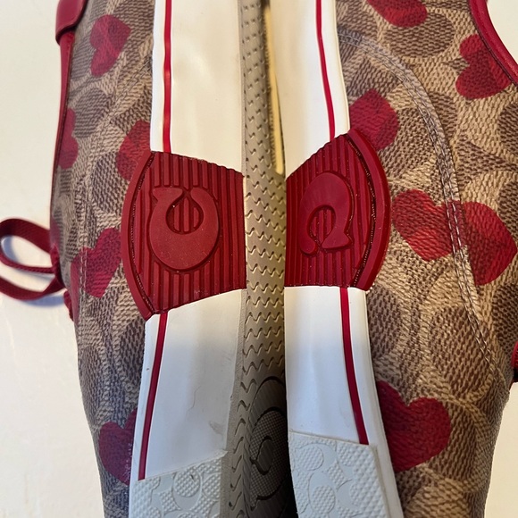 ***Authentic*** COACH ELECTRIC RED HEART SNEAKERS, size W 10 - Picture 7 of 7